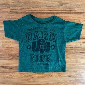 NWT StarWars Baby Green Property of the Dark Side Short Sleeve TShirt, Size 24M